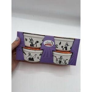 Disney Villains Hand Painted Set Of 4 Halloween‎ Ceramic Ramekins NWT